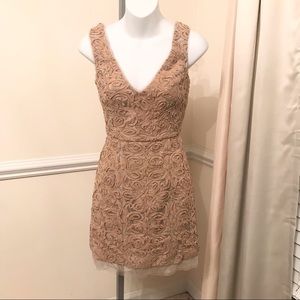 BCBGMAXAZRIA Women’s Marissa V-neck cocktail Dress